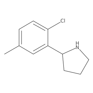 (S)-2-(2-Chloro-5-methylphenyl)pyrrolidine结构式
