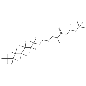 N,N,N-Trimethyl-2-[2-methyl-1-oxo-3-[(perfluoroheptyl)ethylthio]propoxy]ethanaminium iodide (1:1) Structure