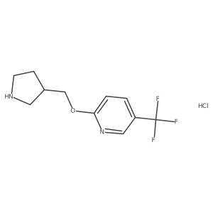 3-Pyrrolidinylmethyl 5-(trifluoromethyl)-2-pyridinyl ether hydrochloride结构式