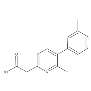 6-Fluoro-5-(3-fluorophenyl)-2-pyridineacetic acid结构式