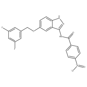 N-[5-[(3,5-difluorophenyl)methoxy]-1H-indazol-3-yl]-4-nitrobenzamide Structure