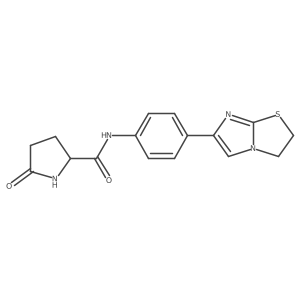 N-(4-(2,3-dihydroimidazo[2,1-b]thiazol-6-yl)phenyl)-5-oxopyrrolidine-2-carboxamide Structure