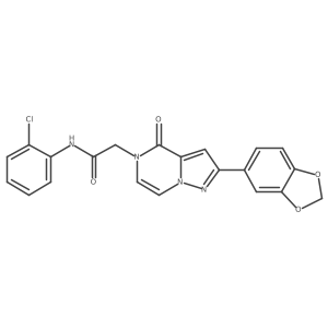2-[2-(1,3-benzodioxol-5-yl)-4-oxopyrazolo[1,5-a]pyrazin-5(4H)-yl]-N-(2-chlorophenyl)acetamide Structure