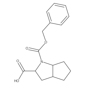 (2S,3aS,6aS)-1-[(benzyloxy)carbonyl]-octahydrocyclopenta[b]pyrrole-2-carboxylic acid Structure
