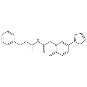 2-(3-(furan-2-yl)-6-oxopyridazin-1(6H)-yl)-N-(4-phenylbutan-2-yl)acetamide结构式