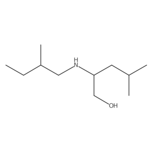 4-Methyl-2-[(2-methylbutyl)amino]pentan-1-ol结构式