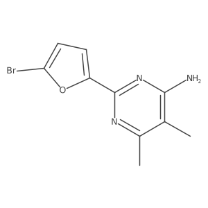 2-(5-Bromofuran-2-yl)-5,6-dimethylpyrimidin-4-amine结构式