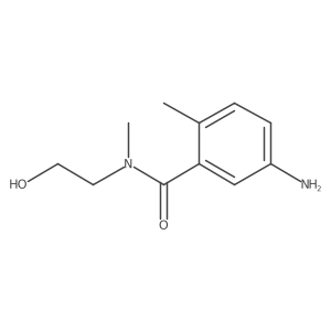 5-amino-N-(2-hydroxyethyl)-N,2-dimethylbenzamide结构式