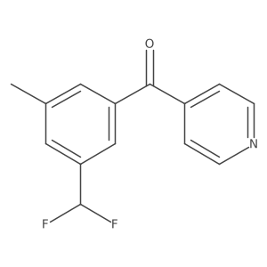 (3-(Difluoromethyl)-5-methylphenyl)(pyridin-4-yl)methanone Structure