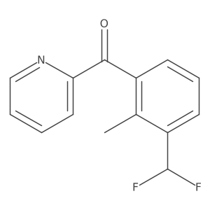2-(3-(Difluoromethyl)-2-methylbenzoyl)pyridine结构式