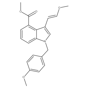 Methyl 3-(2-methoxyethenyl)-1-[(4-methoxyphenyl)methyl]indole-4-carboxylate结构式