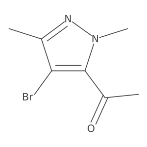 1-(4-Bromo-1,3-dimethyl-1H-pyrazol-5-YL)ethanone结构式