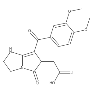 2-(7-(3,4-Dimethoxybenzoyl)-5-oxo-2,3,5,6-tetrahydro-1H-pyrrolo[1,2-a]imidazol-6-yl)acetic acid Structure