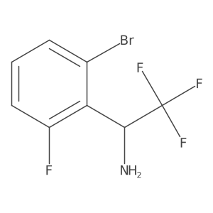 1-(2-Bromo-6-fluorophenyl)-2,2,2-trifluoroethan-1-amine Structure