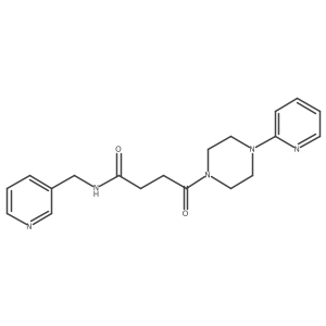 4-oxo-N-(pyridin-3-ylmethyl)-4-[4-(pyridin-2-yl)piperazin-1-yl]butanamide结构式