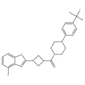 (1-(4-Fluorobenzo[d]thiazol-2-yl)azetidin-3-yl)(4-(5-(trifluoromethyl)pyridin-2-yl)piperazin-1-yl)methanone Structure
