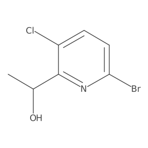 1-(6-Bromo-3-chloropyridin-2-yl)ethanol Structure