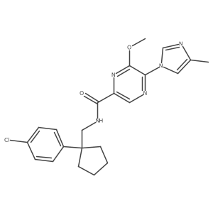 N-[[1-(4-chlorophenyl)cyclopentyl]methyl]-6-methoxy-5-(4-methyl-1h-imidazol-1-yl)-2-pyrazinecarboxamide Structure
