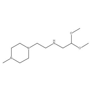 2,2-dimethoxy-N-[2-(4-methylpiperazin-1-yl)ethyl]ethanamine结构式