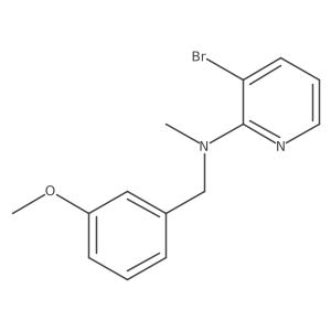 3-bromo-N-[(3-methoxyphenyl)methyl]-N-methylpyridin-2-amine结构式