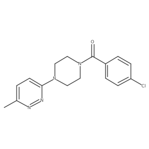 (4-Chlorophenyl)(4-(6-methylpyridazin-3-yl)piperazin-1-yl)methanone结构式