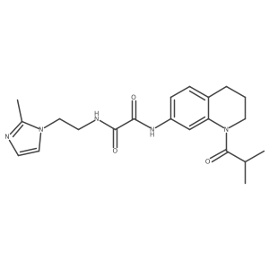 N1-(1-isobutyryl-1,2,3,4-tetrahydroquinolin-7-yl)-N2-(2-(2-methyl-1H-imidazol-1-yl)ethyl)oxalamide Structure