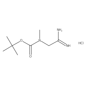 tert-butyl N-(carbamimidoylmethyl)-N-methylcarbamate hydrochloride Structure