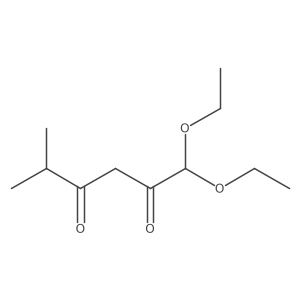 1,1-Diethoxy-5-methylhexane-2,4-dione Structure