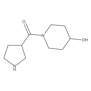 1-(Pyrrolidine-3-carbonyl)piperidin-4-ol Structure