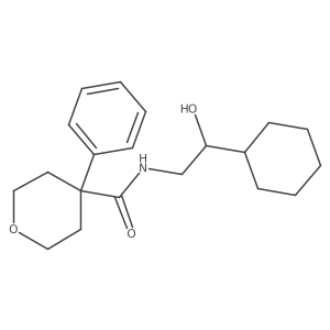 N-(2-cyclohexyl-2-hydroxyethyl)-4-phenyltetrahydro-2H-pyran-4-carboxamide结构式