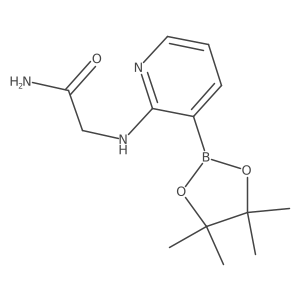 2-[[3-(4,4,5,5-Tetramethyl-1,3,2-dioxaborolan-2-yl)pyridin-2-yl]amino]acetamide结构式