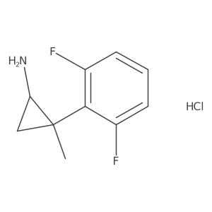 2-(2,6-Difluorophenyl)-2-methylcyclopropan-1-amine hydrochloride结构式