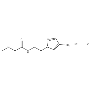 N-[2-(4-Amino-pyrazol-1-yl)-ethyl]-2-methoxy-acetamidedihydrochloride Structure