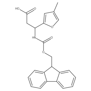 (3R)-3-({[(9H-fluoren-9-yl)methoxy]carbonyl}amino)-3-(4-methylfuran-2-yl)propanoic acid Structure