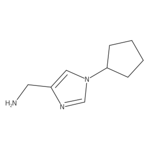 (1-cyclopentyl-1H-imidazol-4-yl)methanamine结构式