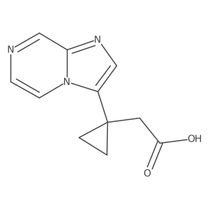 2-(1-{Imidazo[1,2-a]pyrazin-3-yl}cyclopropyl)acetic acid结构式