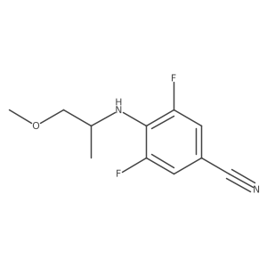 3,5-Difluoro-4-((1-methoxypropan-2-yl)amino)benzonitrile Structure