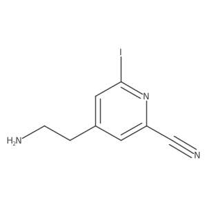 4-(2-Aminoethyl)-6-iodopyridine-2-carbonitrile Structure