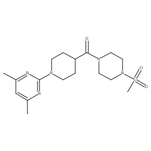 [1-(4,6-Dimethylpyrimidin-2-yl)piperidin-4-yl][4-(methylsulfonyl)piperazin-1-yl]methanone结构式