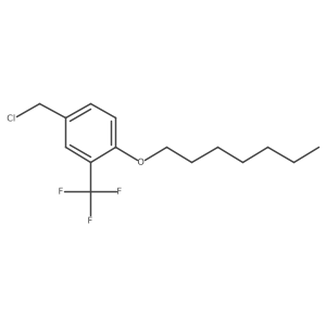 4-Heptyloxy-3-trifluoromethylbenzyl chloride Structure