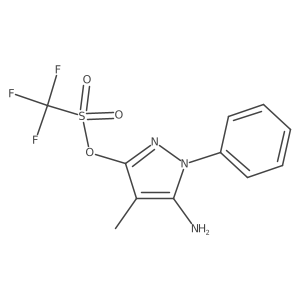 5-amino-4-methyl-1-phenyl-1H-pyrazol-3-yl trifluoromethanesulfonate Structure