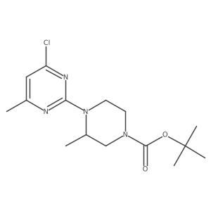 tert-Butyl 4-(4-chloro-6-methylpyrimidin-2-yl)-3-methylpiperazine-1-carboxylate Structure