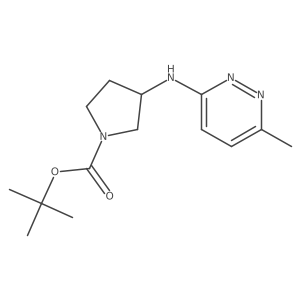 tert-Butyl 3-((6-methylpyridazin-3-yl)amino)pyrrolidine-1-carboxylate结构式