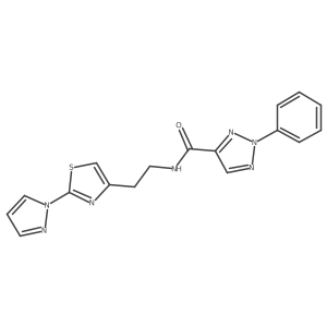 N-(2-(2-(1H-pyrazol-1-yl)thiazol-4-yl)ethyl)-2-phenyl-2H-1,2,3-triazole-4-carboxamide Structure