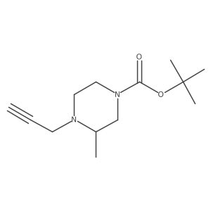 Tert-butyl 3-methyl-4-(prop-2-yn-1-yl)piperazine-1-carboxylate结构式