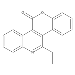 11-Ethyl-5H-[1]benzopyrano[4,3-c]quinolin-5-one结构式