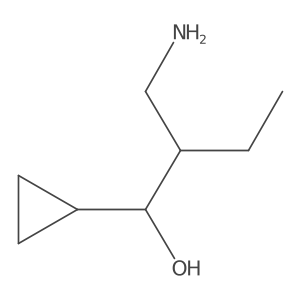 2-(Aminomethyl)-1-cyclopropylbutan-1-ol Structure