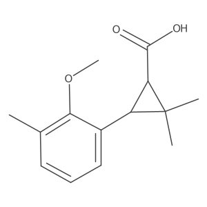 3-(2-Methoxy-3-methylphenyl)-2,2-dimethylcyclopropane-1-carboxylic acid Structure