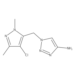 1-((4-Chloro-1,3-dimethyl-1h-pyrazol-5-yl)methyl)-1h-1,2,3-triazol-4-amine Structure