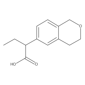 2-(3,4-dihydro-1H-2-benzopyran-6-yl)butanoic acid Structure